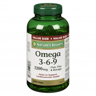 Nature's Bounty Omega 3-6-9, 1200mg - 200 Softgels